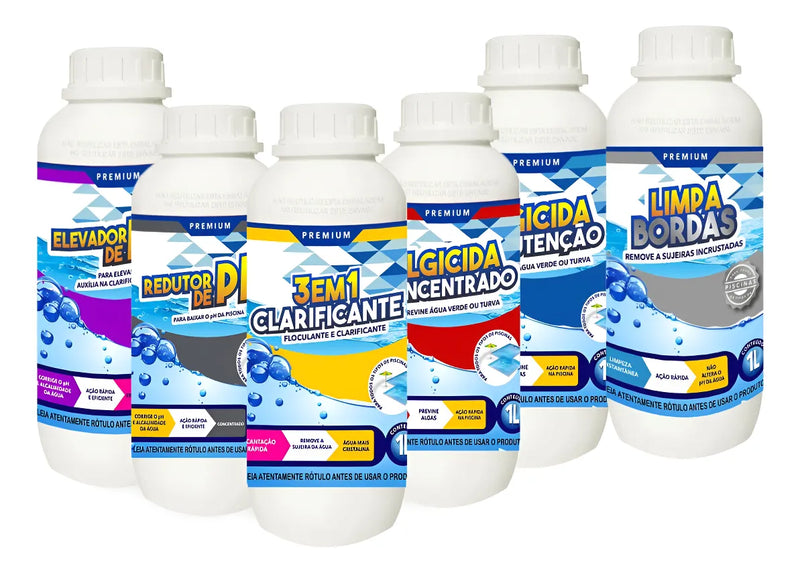Kit Tratamento Água De Piscina Cristalina