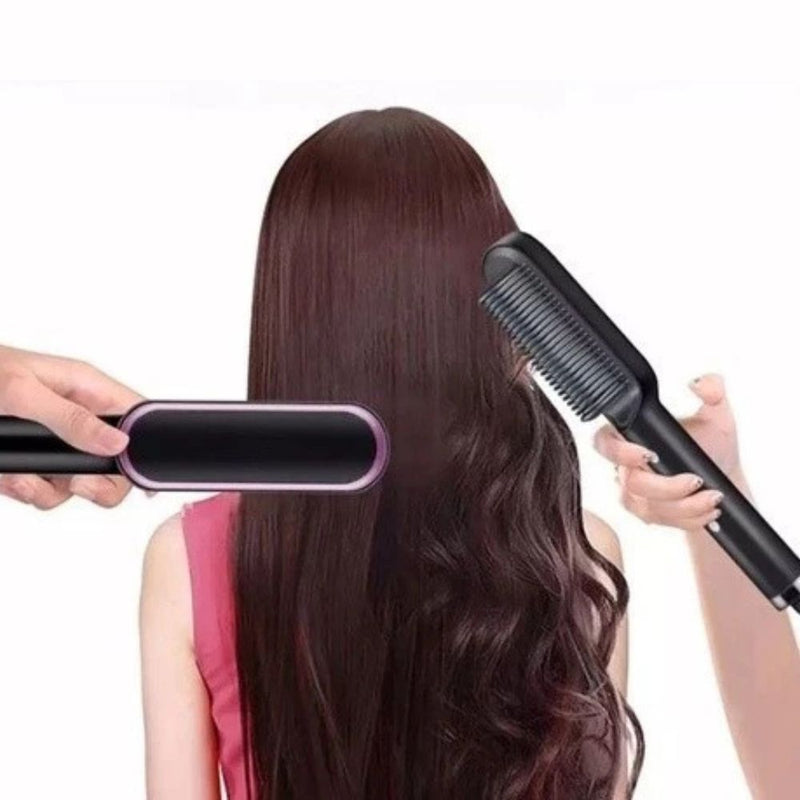 Escova Alisadora e Modeladora Elétrica 5 em 1 Bivolt Profissional