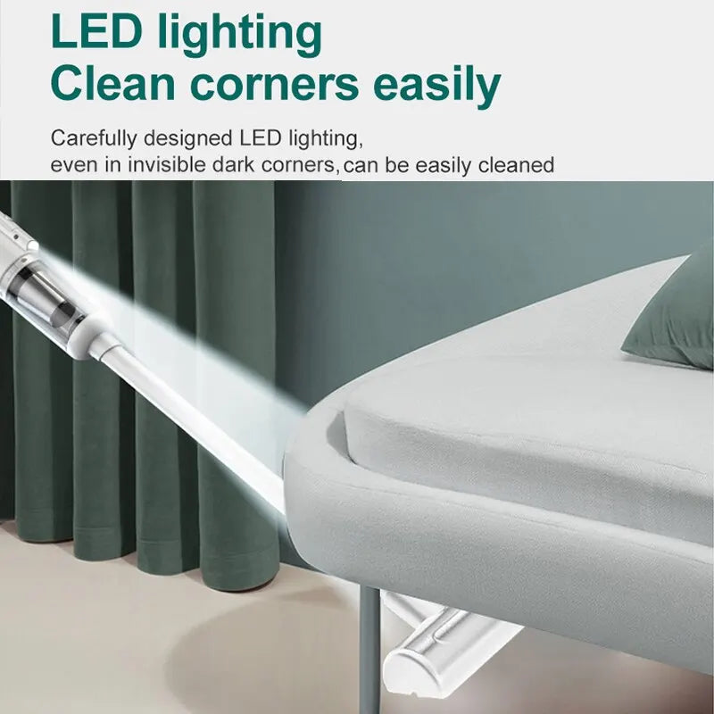 Aspirador de pó portátil multifuncional 15000pa, sucção poderosa, filtro hepa, sem fio, para piso de carro, doméstico