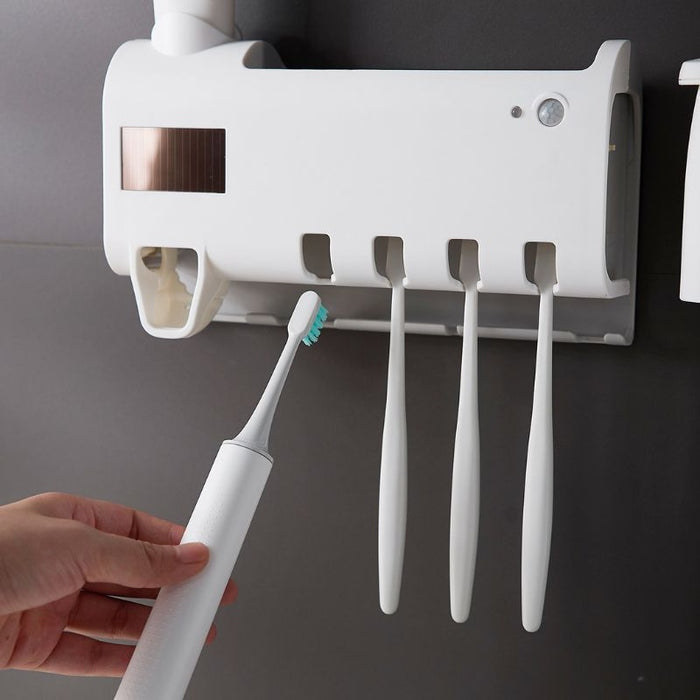 Suporte Escova de Dentes Antibacteriano Esterilizador com Luz UV